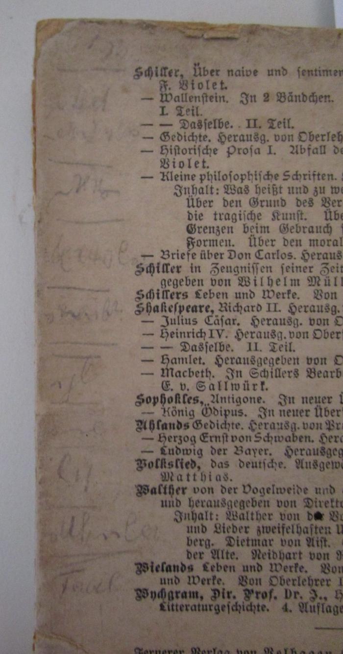 - (unbekannt), Von Hand: Annotation. ; Das deutsche Volkslied : Auswahl (1899)