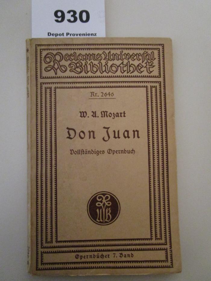  Don Juan : Opern in zwei Aufzügen (o.J.)
