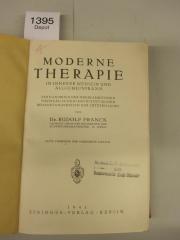  Moderne Therapie in Innerer Medizin und Allgemeinpraxis. Ein Handbuch der medikamentösen [...] (1941)