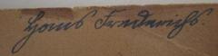 - (Frederichs, Hans), Von Hand: Autogramm, Name; 'Hans Frederichs.'. 