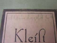 - (Reinhold[?], C. F.), Von Hand: Autogramm; 'Reinhold, CF [?]'. 