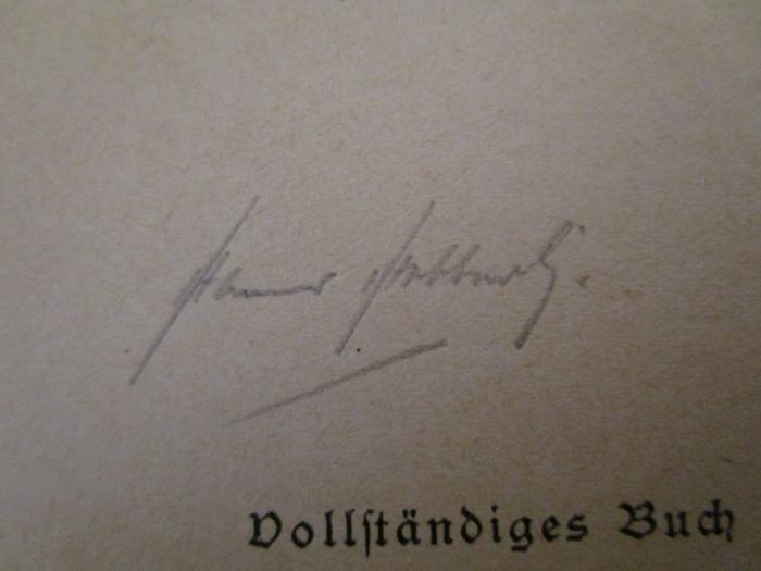  Siegfried : Zweiter Tag aus dem Bühnenfestspiel: Der Ring des Nibelungen (o.J.);- (Hebberling[?], Hanns), Von Hand: Autogramm, Name; 'Hanno Hebberling'. 
