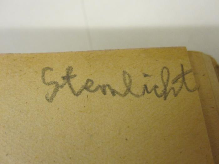  Heinrich von Kleist (1919);- (Sternlicht, [?]), Von Hand: Autogramm; 'Sternlicht'. 