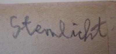 - (Sternlicht, [?]), Von Hand: Autogramm, Name; 'Sternlicht'. ; Heinrich von Kleist (1919)