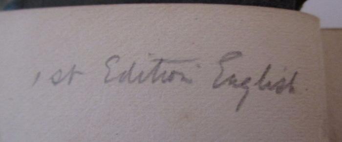  The Romance of Isabel Lady Burton : The story of her life. Volume one. (1897);- (unbekannt), Von Hand: Notiz; '1st Edition English'. 