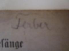 - (Ferber, [?]), Von Hand: Autogramm, Name; 'Ferber'. 