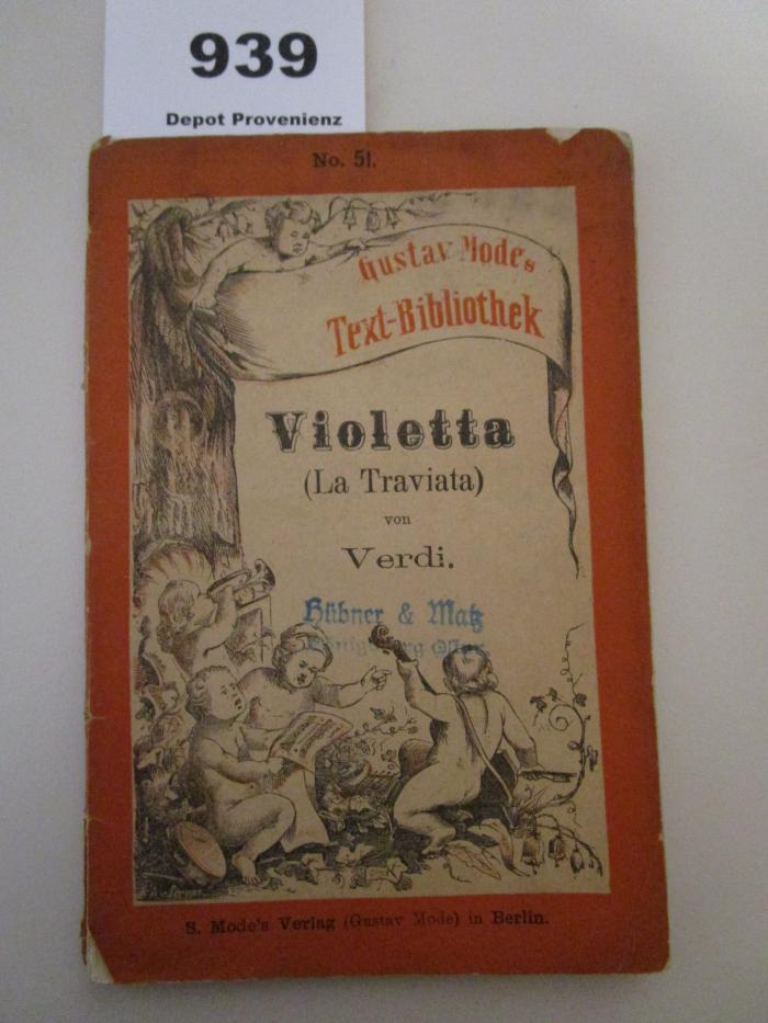  Violetta (La Traviata) : Oper in 3 Aufzügen (o.J.)