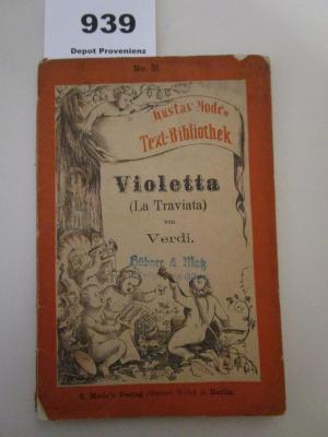  Violetta (La Traviata) : Oper in 3 Aufzügen (o.J.)