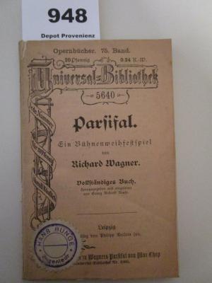  Parsifal : Ein Bühnenweihfestspiel (o.J.)