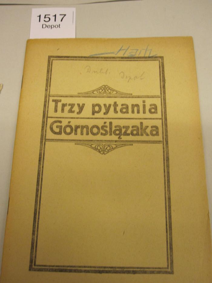  Trzy pytania Górnoślązaka