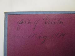 - (Schütze, Elsbeth), Von Hand: Autogramm, Datum, Name; 'Elsbeth Schütze im März 1914'. 