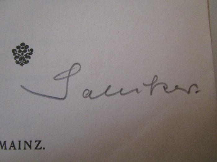 - (Salecker, [?]), Von Hand: Autogramm, Name; 'Salecker'. ; Das Rheingold : Vorspiel zu der Trilogie: Der Ring des Nibelungen (o.J.)