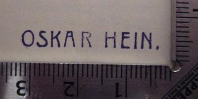  Der Troubadour : Oper in vier Aufzügen (o.J.);- (Hein, Oskar), Stempel: Name; 'Oskar Hein.'.  (Prototyp)