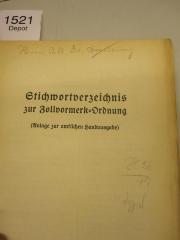 - (Breusing, [?]), Von Hand: Widmung; 'Herrn RR Dr. [Breu]sing'. 