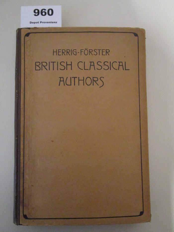  British Clasical Authors with biographical notices (1925)