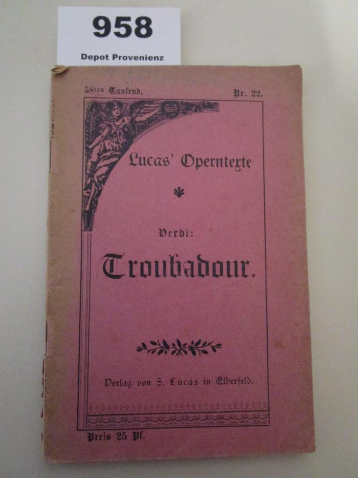  Der Troubadour : Oper in 4 Akten (o.J.)