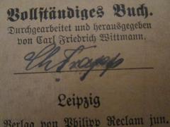 - (Trapp, Charl.), Von Hand: Autogramm, Name; 'ChTrapp'. 