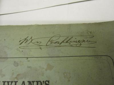  Lebendiges Recht (1870);- (Ruffingen[?], W.[?]), Von Hand: Autogramm; 'Wm[?] Ruffingen[?]'. 