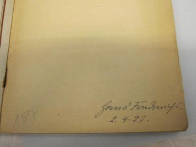  Repetitorium der deutschen Literaturgeschichte : von den Anfängen bis Luther (1922);- (Frederichs, Hans), Von Hand: Autogramm, Datum; 'Hans Frederichs. 2.4.27.'. 