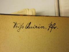 - (Weiß, Quirin), Von Hand: Autogramm; 'Weiß Quirin, Pfr.'. 