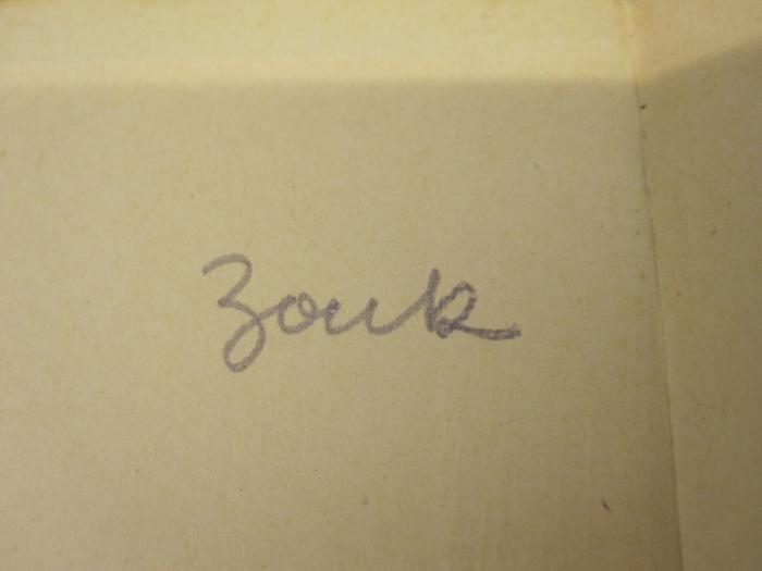  Der baltische Graf.;- (Zonk[?], Günter), Von Hand: Autogramm; 'Zonk'. 