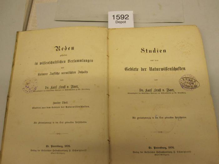  Studien aus dem Gebiete der Naturwissenschaften (1876)