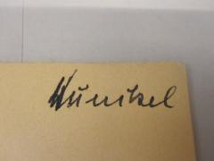- (Hunikel[?], [?]), Von Hand: Autogramm; 'Hunikel [?]'. 