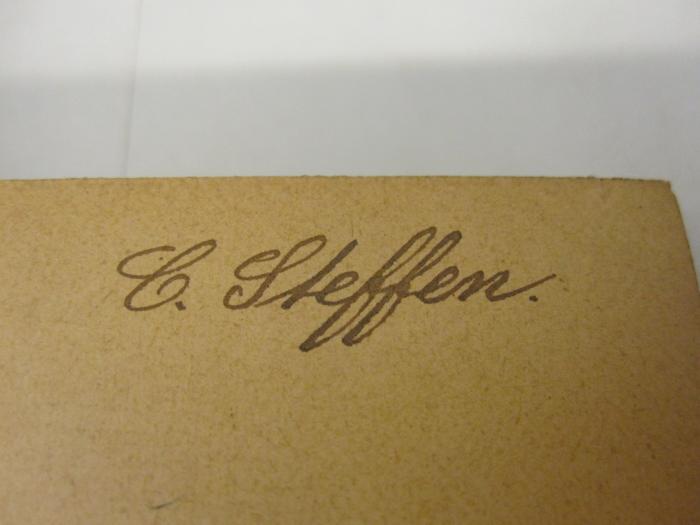  Gedichte;- (Steffen, C.[?]), Von Hand: Autogramm, Name; 'C. Steffen.'. 