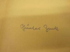 - (Zonk[?], Günter), Von Hand: Autogramm; 'Günter Zonk'. 