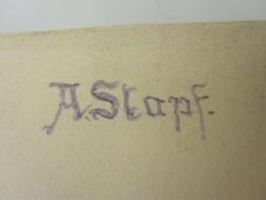 - (Stapf, Alfred), Von Hand: Autogramm, Name; 'A.Stapf.'. 