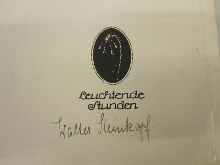 50 / 4650 (Steinkopf, Walter), Von Hand: Autogramm, Name; 'Walter Steinkopf.'. 