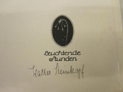 50 / 4650 (Steinkopf, Walter), Von Hand: Autogramm, Name; 'Walter Steinkopf.'. 