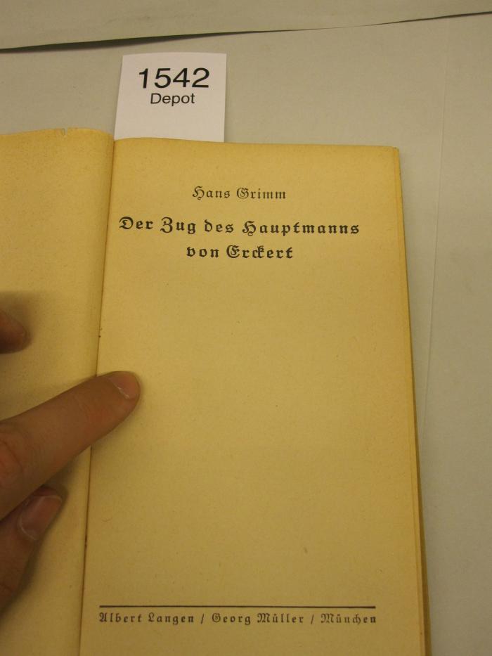  Der Zug des Hauptmanns von Erckert (1936)