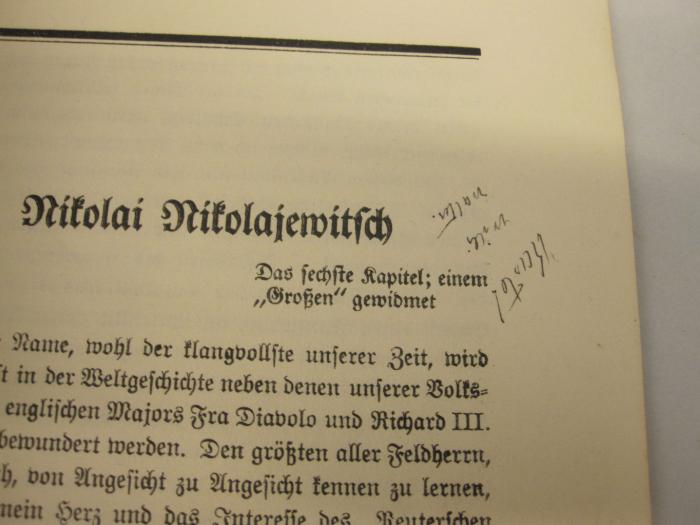  Carl of Munchhousens Abenteuer im Weltkriege;-, Von Hand: Annotation; 'Kaste! Willi Walter'