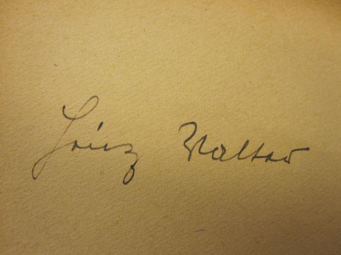  Gegenwartslexikon der Naturwissenschaft und Technik. Zeitnahe Ergebnisse in Kurzvorträgen.;- (Walter, Heinz), Von Hand: Autogramm; 'Heinz Walter'.  (Prototyp)