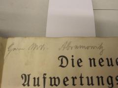 - (Abramowitz, Mm. R.), Von Hand: Autogramm; 'Herr M.R.  Abramowitz'. 