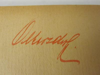  Bericht der allgemeinen Ortskrankenkasse der Stadt Berlin für das Geschäftsjahr 1928. (1929);- (Oltersdorf[?], [?]), Von Hand: Autogramm, Name; 'Oltersdorf'. 