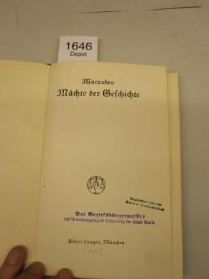  Mächte der Geschichte (1921)