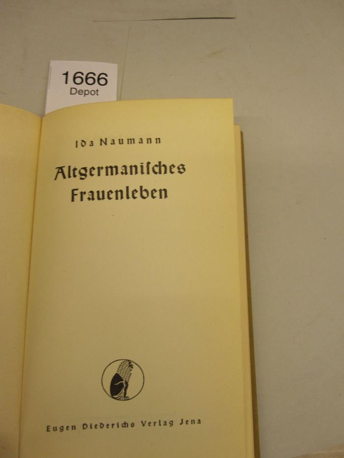  Altgermanisches Frauenleben. (1937)