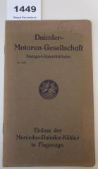  Einbau der Mercedes-Daimler-Kühler in Flugzeuge (1929)