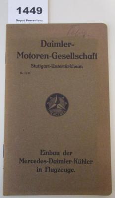  Einbau der Mercedes-Daimler-Kühler in Flugzeuge (1929)