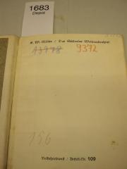 - (Bergungsstelle 156, Volksbildungsamt Bezirk Tiergarten), Von Hand: Nummer; '156'.  (Prototyp)