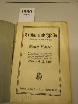  Tristan und Isolde. Handlung in drei Aufzügen