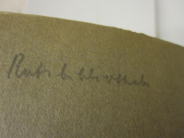  Freiherr von Stein als Gutsherr auf Kappenberg (1920);- (Ratsbibliothek (Berlin, Ost)), Von Hand: Name; 'Ratsbibliothek'. 