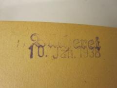 - (Reichsstelle für Sippenforschung (Berlin)), Stempel: Datum; '10. Jan. 1938'. 