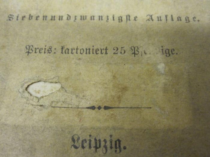  Regeln der deutschen Sprachlehre für Volksschulen (1891);- (unbekannt), Tilgung: -. 