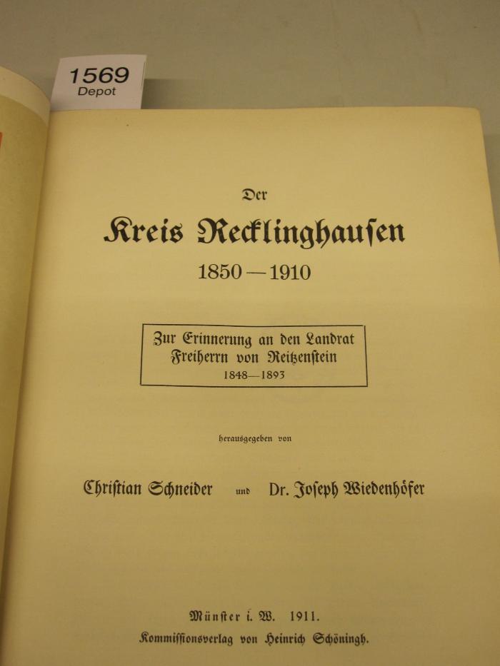  Der Kreis Recklinghausen 1850 - 1910 (1911)