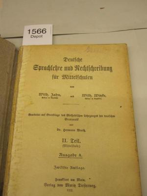  II Teil. (Mittelschulen). Ausgabe A (1922)