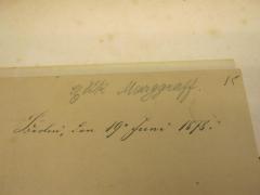 - (Marggraff, E. S. B. R.[?]), Von Hand: Autogramm, Name; 'E. SBR Marggraff'. 