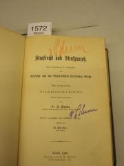  Strafrecht und Strafprozeß. Eine Sammlung der wichtigsten, das Strafrecht und das Strafverfahren betreffenden Gesetze (1908)